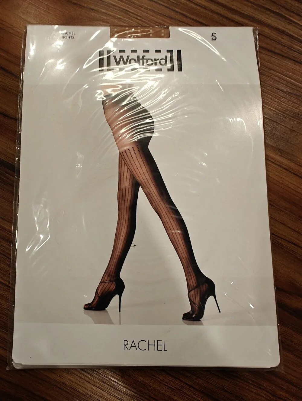 Wolford Rachel Black Sheer Patterned Tights